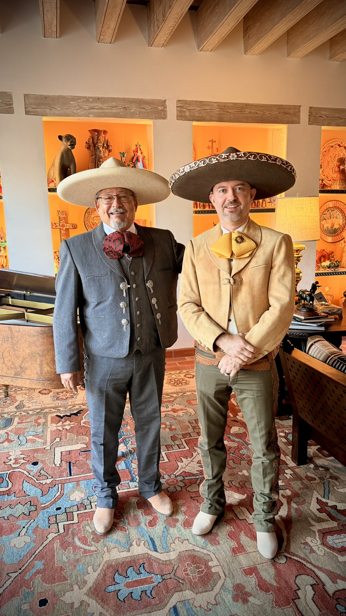 Two charros at the Death & Texas book signing